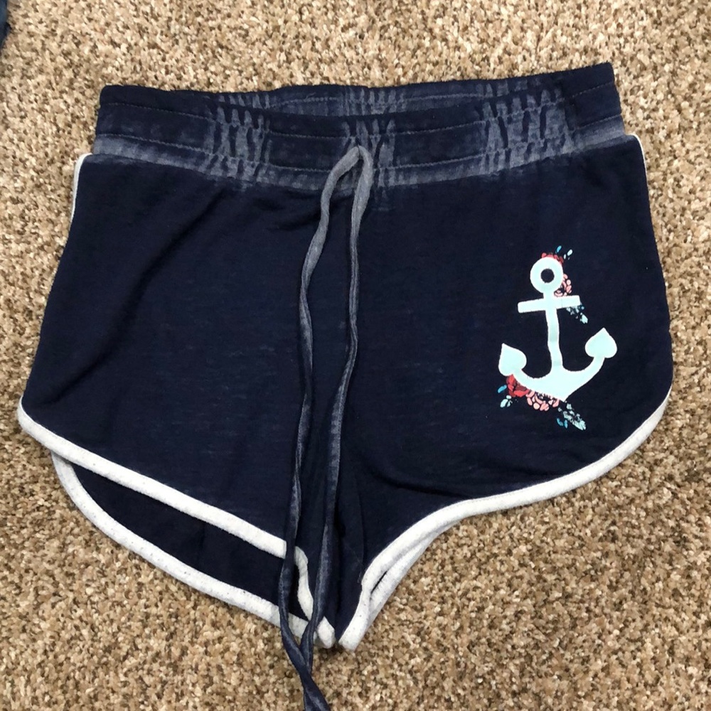 Blue anchor sleeping shorts